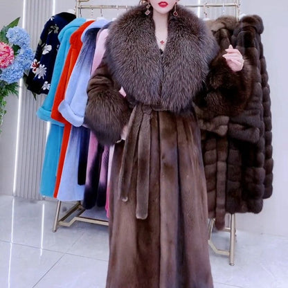 Women's faux mink coat/fur jacket