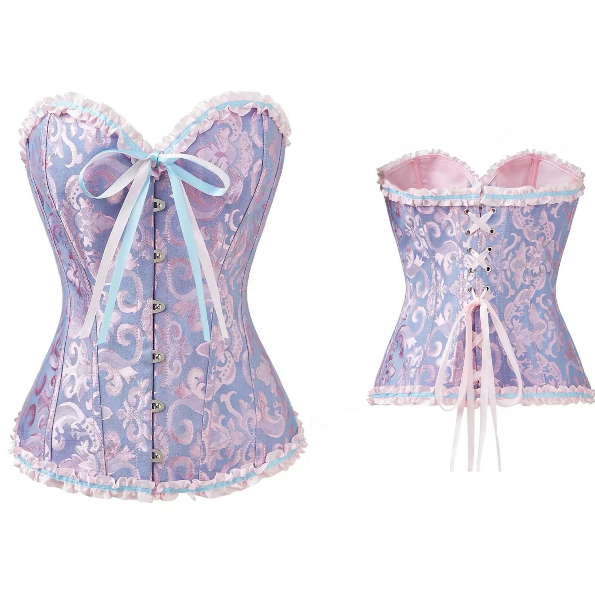 Women's Fishbone Floral Tube Top and Tutu Skirt Set