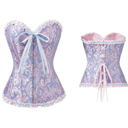 Women's Fishbone Floral Tube Top and Tutu Skirt Set