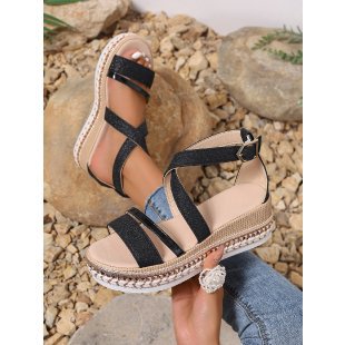 Women's Fishmouth Buckle Wedge Sandals
