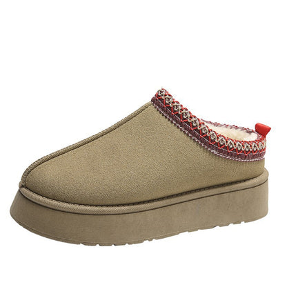 Women's Fleece-Lined Slip-On Snow Boots