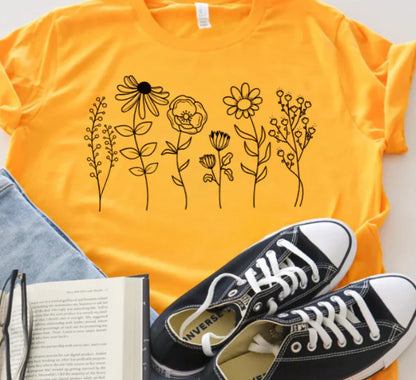 Women's Floral 3D Digital Print Loose Fit T-shirt