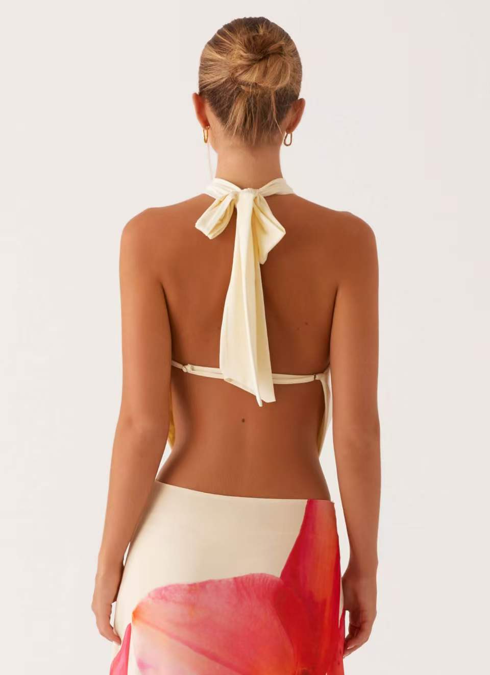 Women's Floral Halter Neck Crop Top