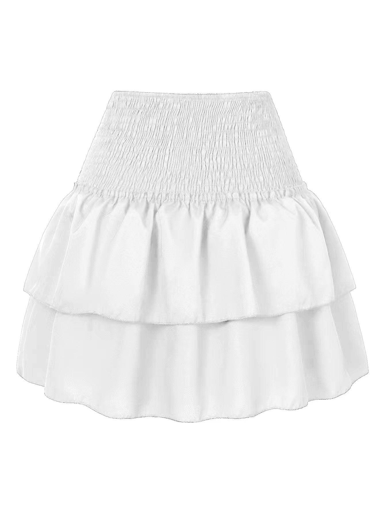 Women's Floral Pleated Skirt Short Ruffled Print Skirt