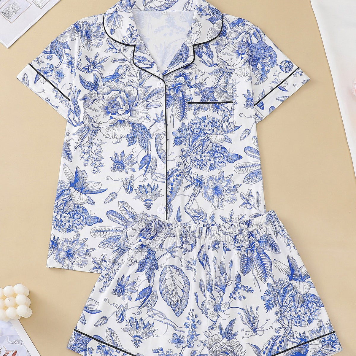 Women's Floral Print Pajama Set