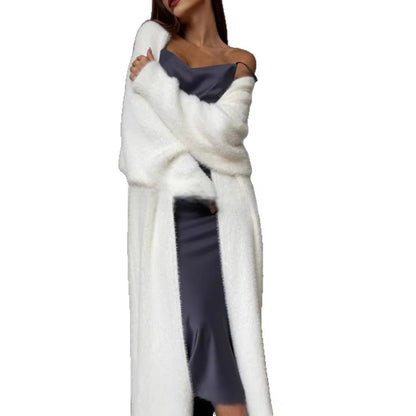 Women's Fluffy Long Cardigan Sweater
