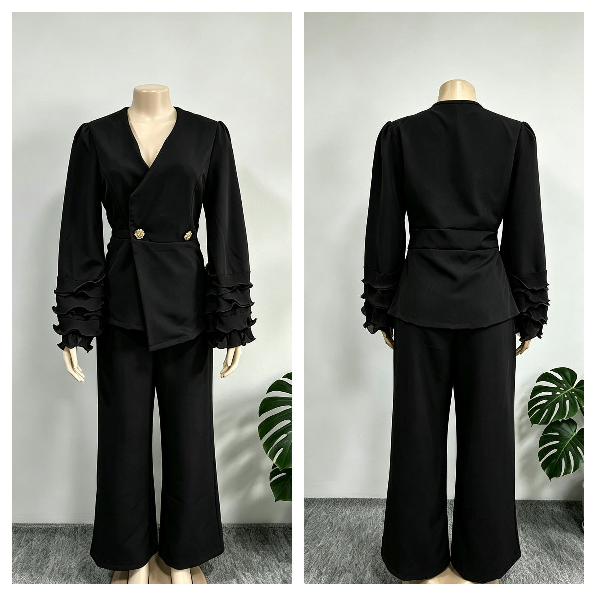 Women's Formal Suit with Lace Decoration