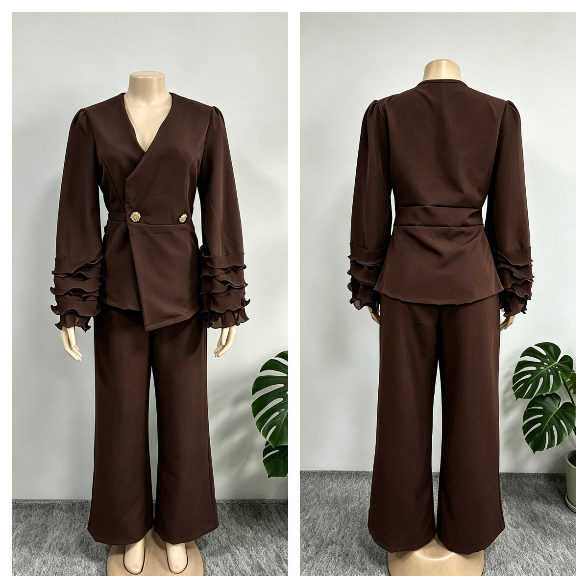 Women's Formal Suit with Lace Decoration