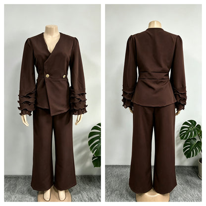 Women's Formal Suit with Lace Decoration
