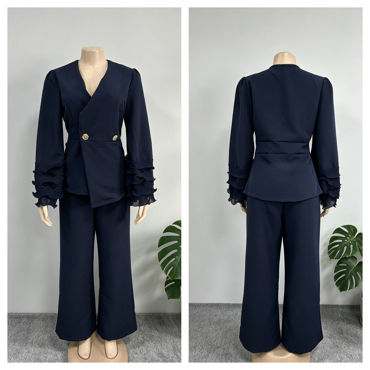 Women's Formal Suit with Lace Decoration