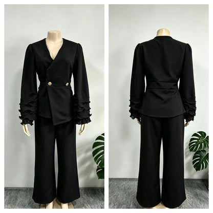 Women's Formal Suit with Lace Decoration