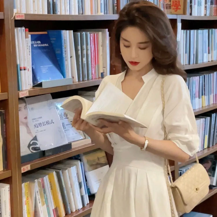 Women's French Style Shirt Dress
