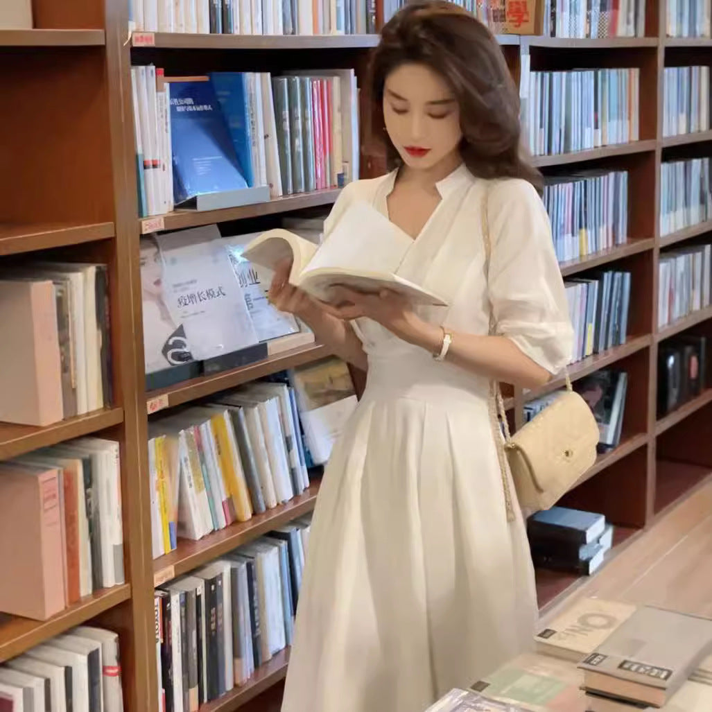 Women's French Style Shirt Dress