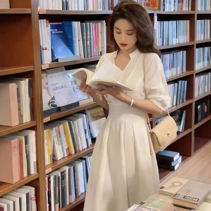 Women's French Style Shirt Dress
