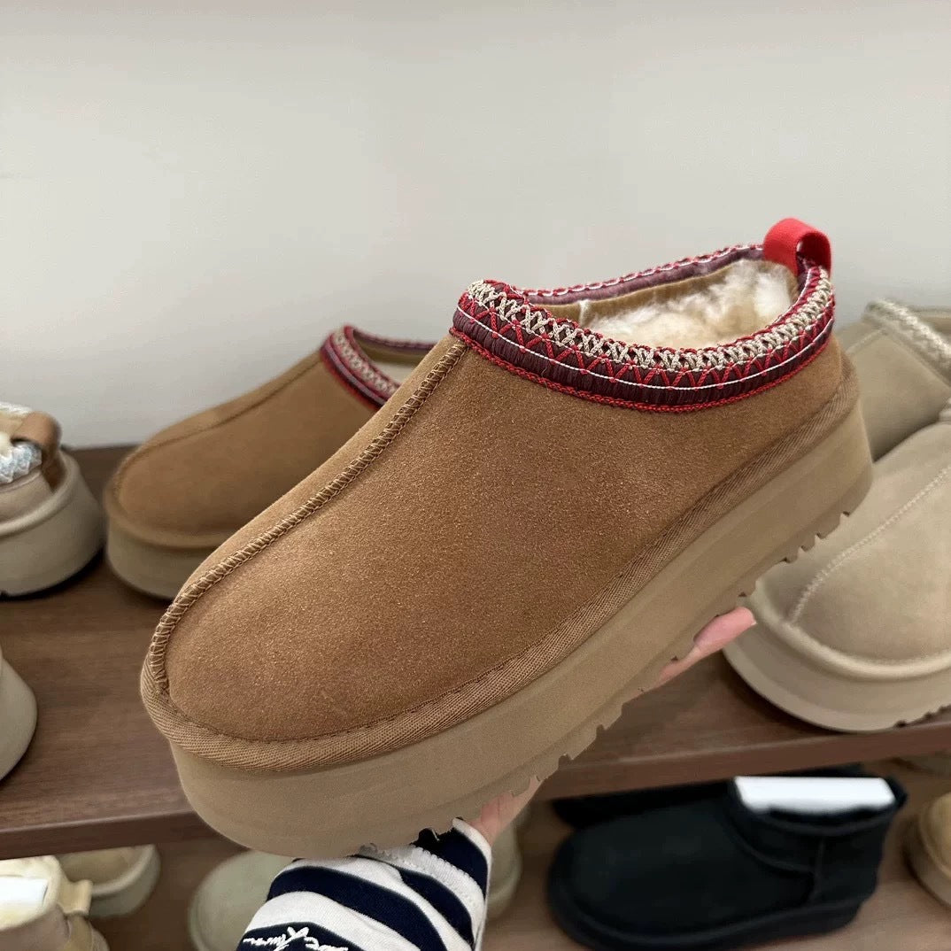 Women's Fur Lined Slip On Snow Boots
