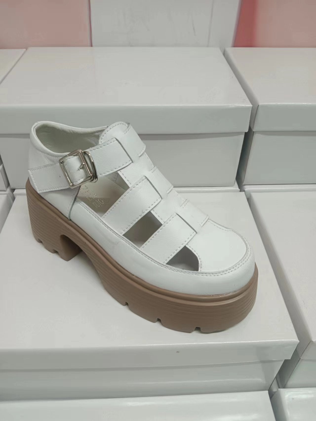 Women's Genuine Leather Platform Sandals