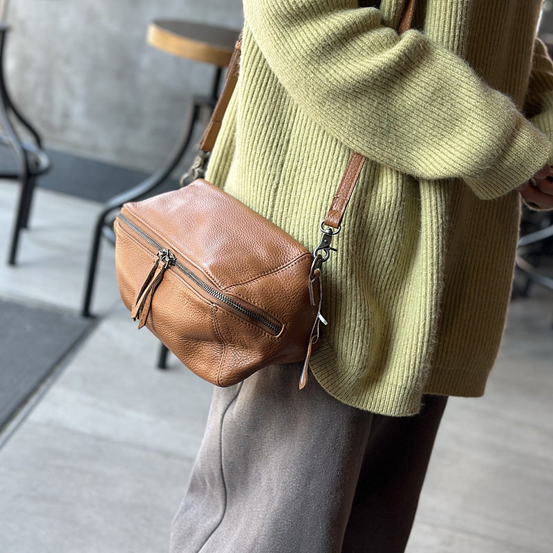 Women's Genuine Leather Retro Small Crossbody Bag