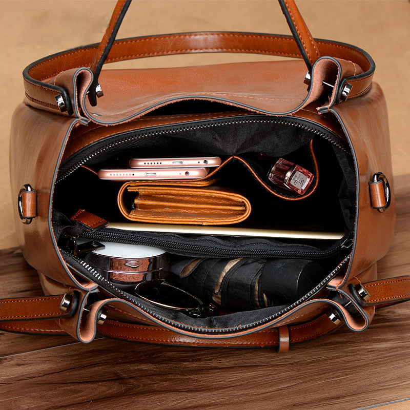 Women's Genuine Leather Shoulder Crossbody Handbag