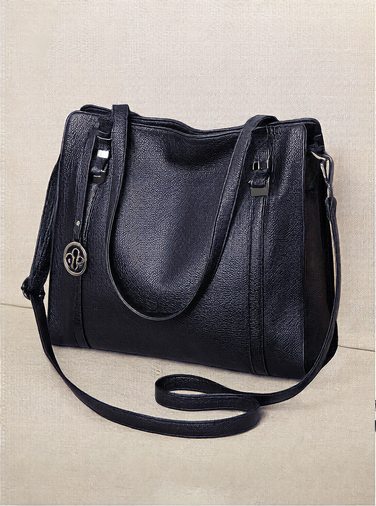 Women's Genuine Leather Tote Bag Detachable Strap Large Capacity