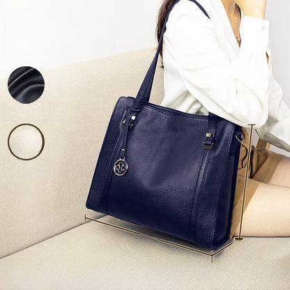 Women's Genuine Leather Tote Bag Detachable Strap Large Capacity