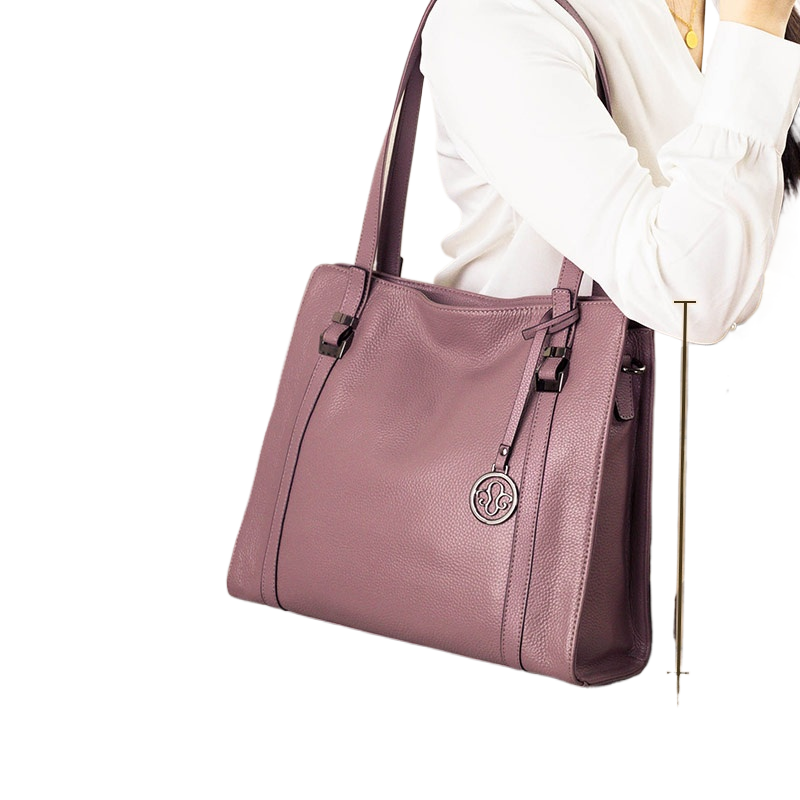 Women's Genuine Leather Tote Bag Detachable Strap Large Capacity