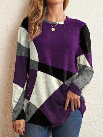 Women's Geometric Print Cotton T-Shirt
