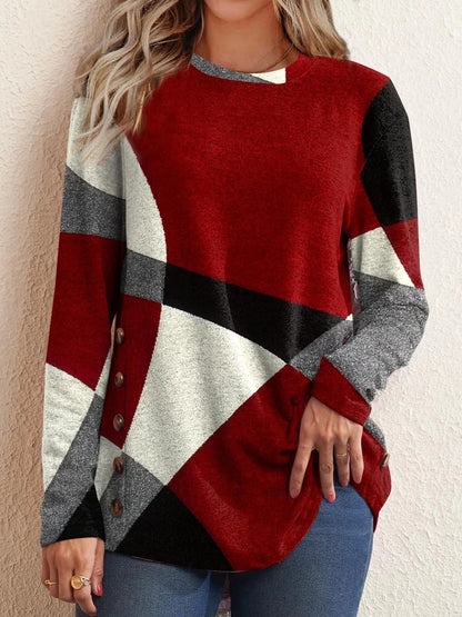 Women's Geometric Print Cotton T-Shirt