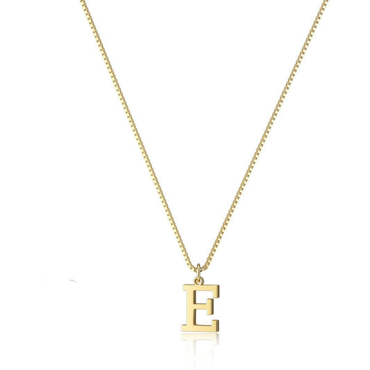 Women's Gold Plated Alphabet Letter Necklace