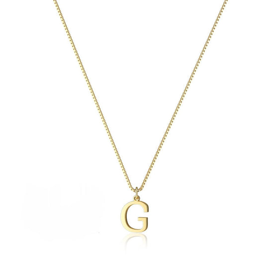 Women's Gold Plated Alphabet Letter Necklace