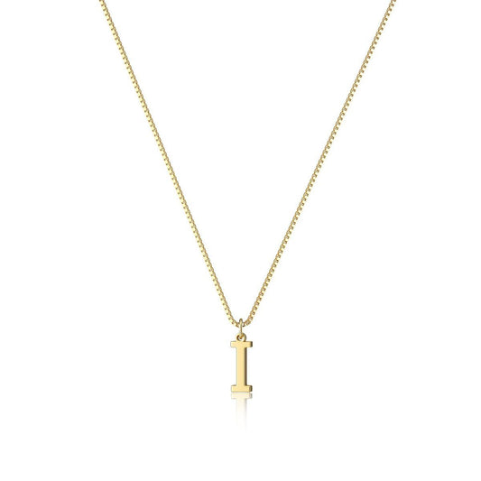 Women's Gold Plated Alphabet Letter Necklace