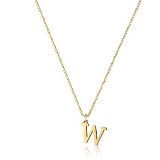 Women's Gold Plated Alphabet Letter Necklace