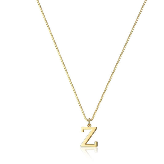 Women's Gold Plated Alphabet Letter Necklace