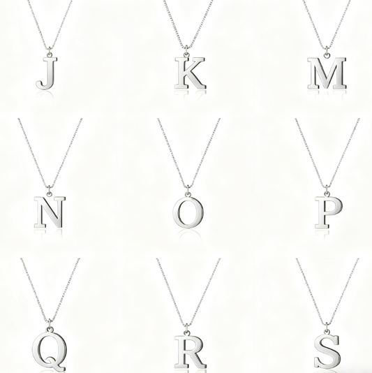 Women's Gold Plated Alphabet Letter Necklace