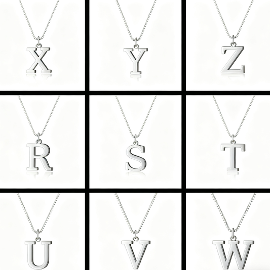 Women's Gold Plated Alphabet Letter Necklace