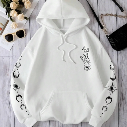 Women's Graphic Print Hooded Sweatshirt