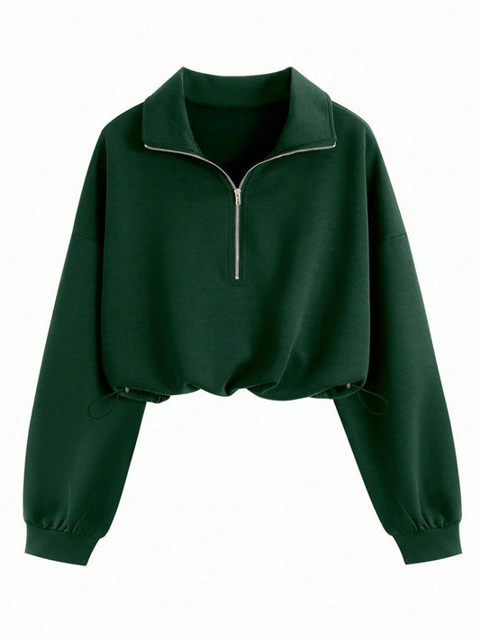 Women's Half-Zip Fleece Sweatshirt