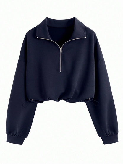 Women's Half-Zip Fleece Sweatshirt