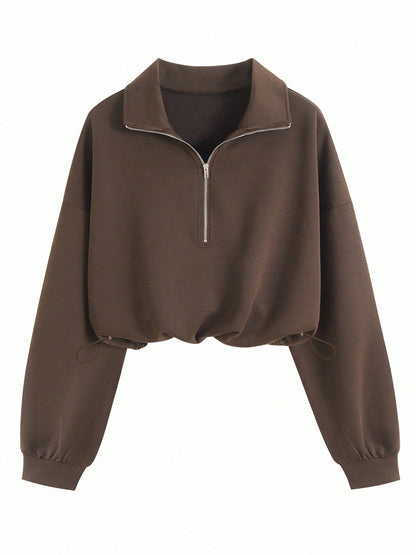 Women's Half-Zip Fleece Sweatshirt