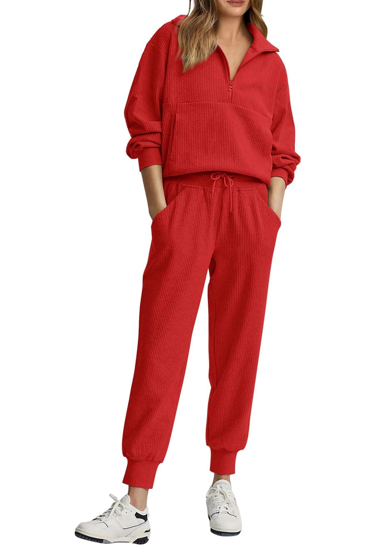 Women's Half Zipper Sweatshirt and Pants