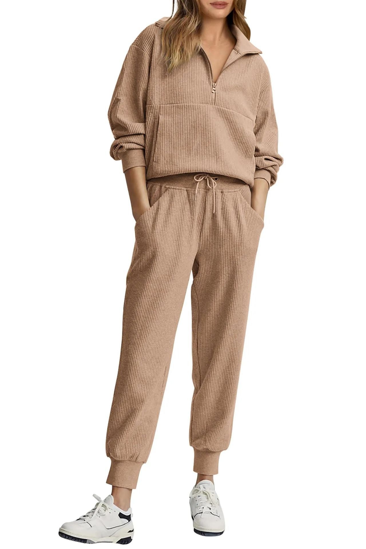 Women's Half Zipper Sweatshirt and Pants