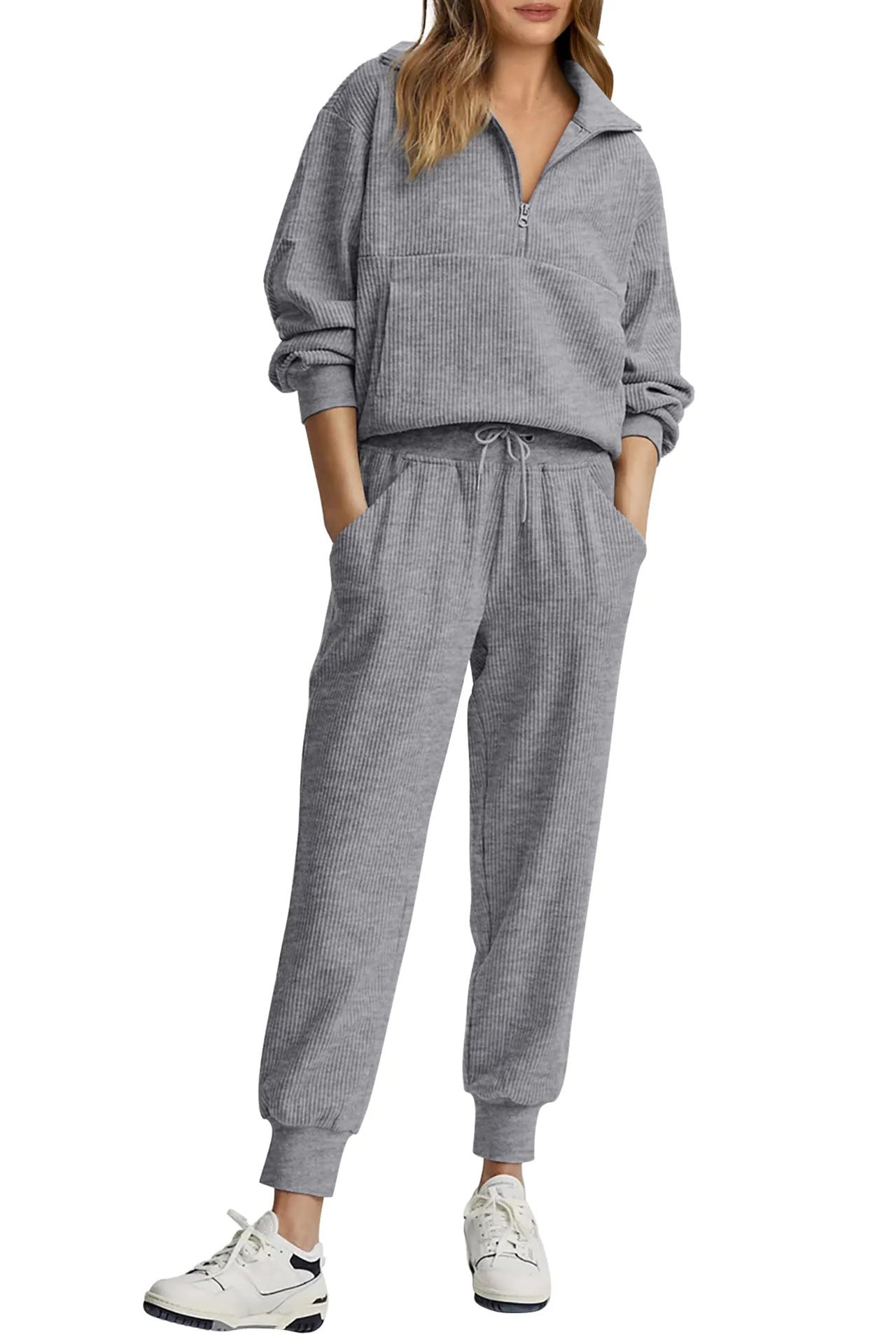 Women's Half Zipper Sweatshirt and Pants