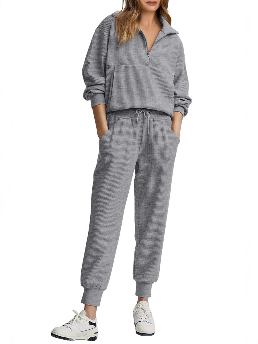 Women's Half Zipper Sweatshirt and Pants