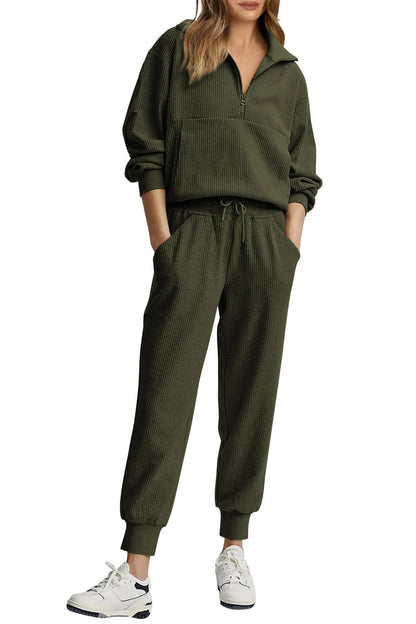 Women's Half Zipper Sweatshirt and Pants