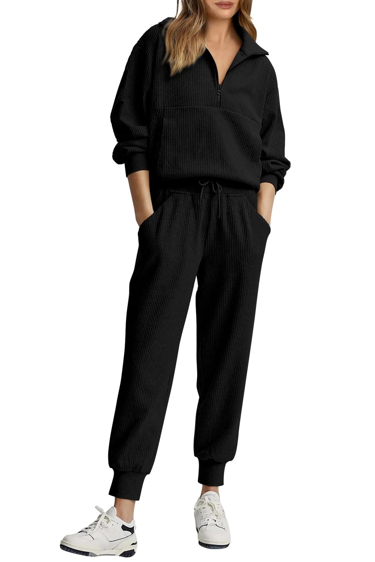 Women's Half Zipper Sweatshirt and Pants