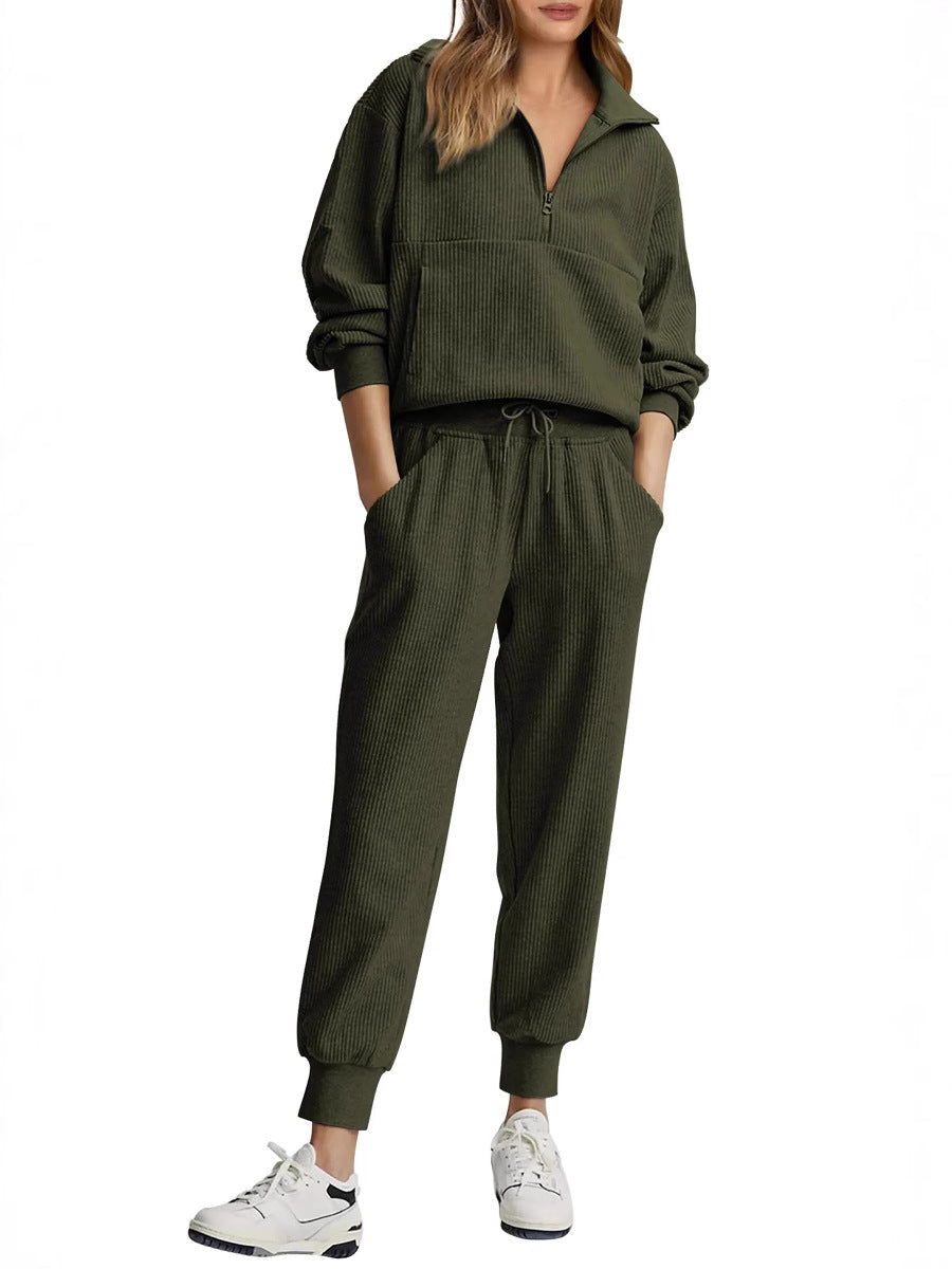 Women's Half Zipper Sweatshirt and Pants
