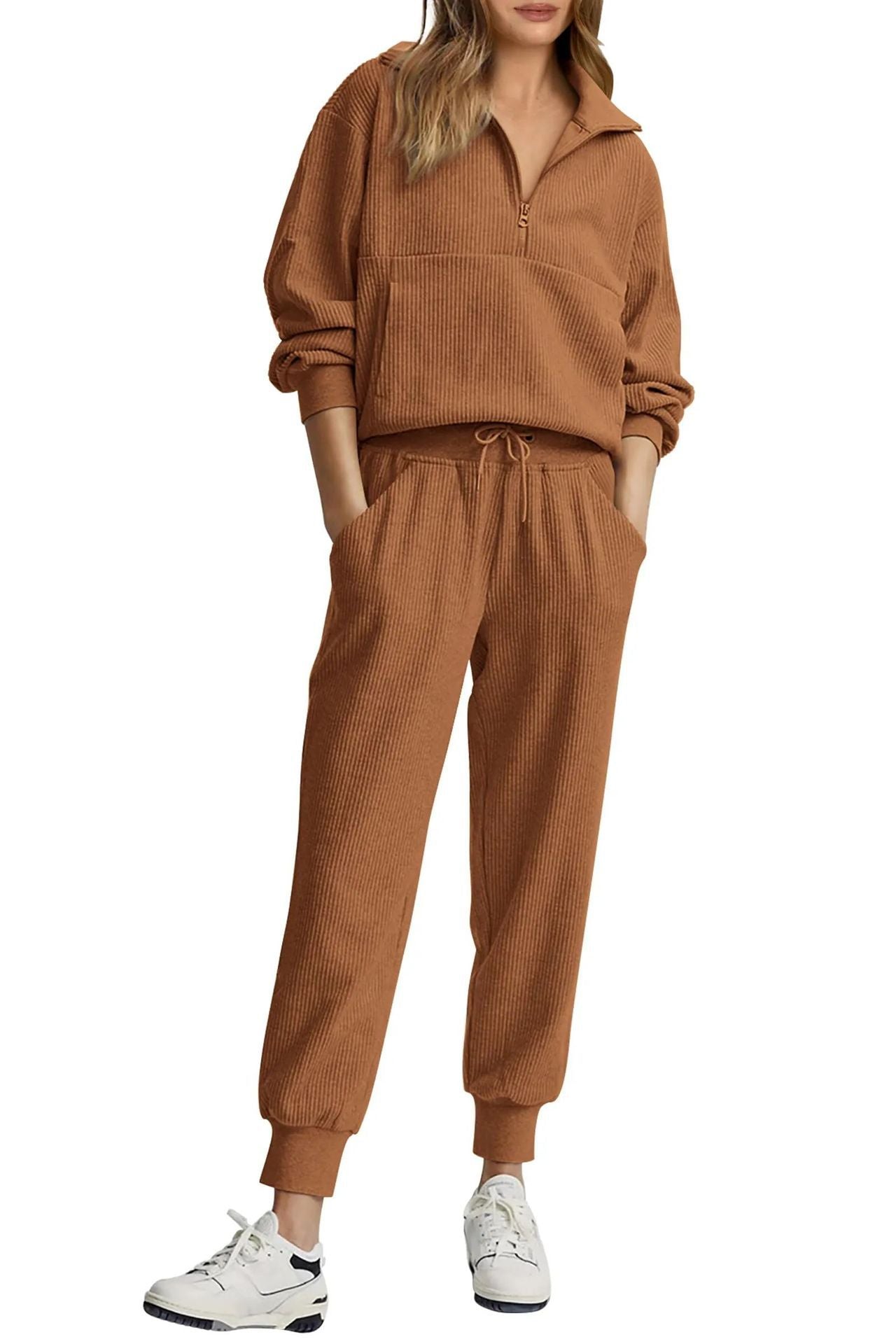 Women's Half Zipper Sweatshirt and Pants