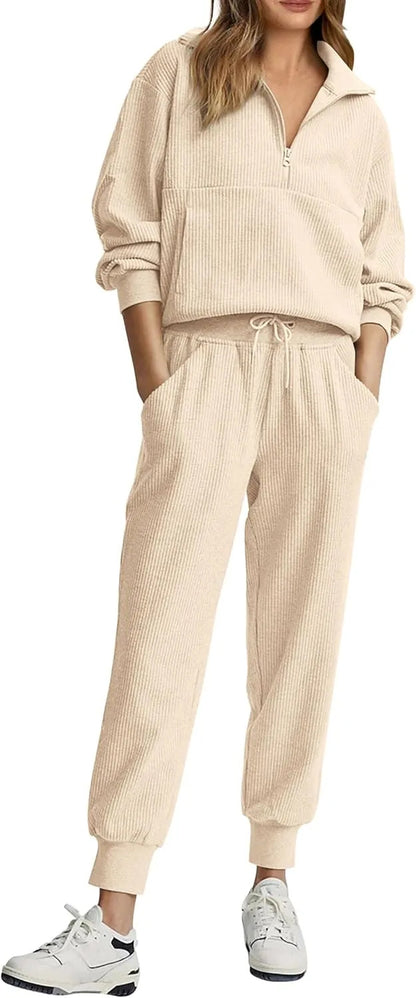 Women's Half Zipper Sweatshirt and Pants