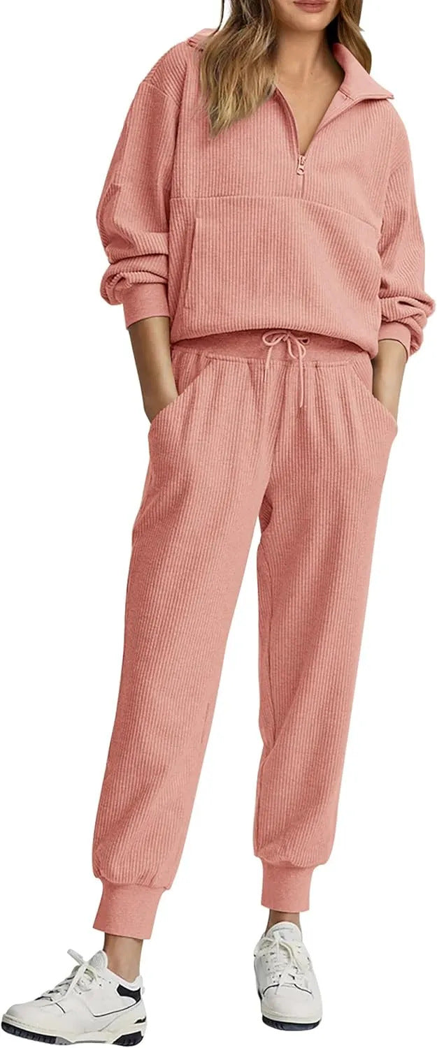Women's Half Zipper Sweatshirt and Pants