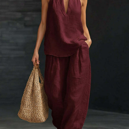 Women's Halter Neck Casual Set