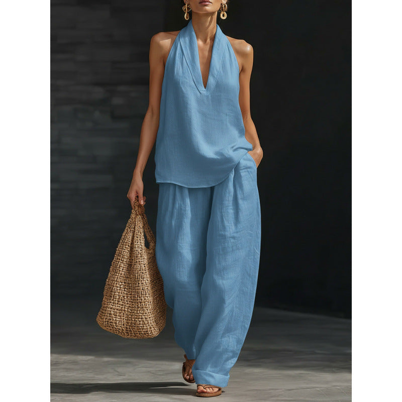 Women's Halter Neck Casual Set